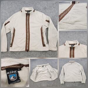 Kuhl Jacket Womens XL Fleece Full Zip Outdoor Performance Hiking Ivory
